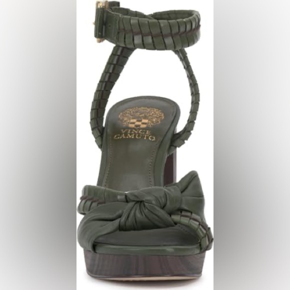 Preloved VINCE CAMUTO Fancey Ankle Strap Sandal in Lush Olive Women's Size 7.5 - Picture 5 of 9